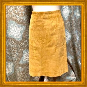 Anonymous by John Carlisle Real Suede Midi Skirt.